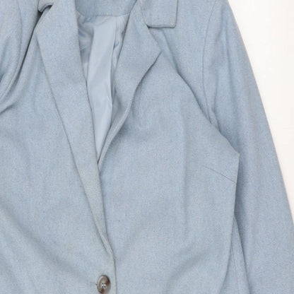 Womens UK Size 10 New Look Blue Overcoat