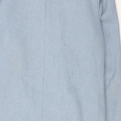Womens UK Size 10 New Look Blue Overcoat