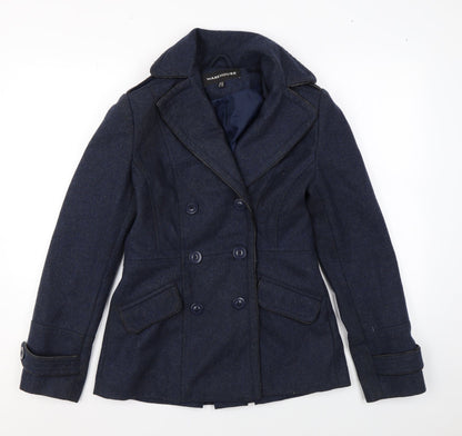 Womens UK Size 10 Warehouse Blue Overcoat