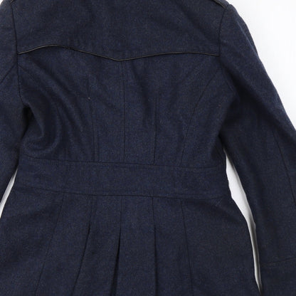 Womens UK Size 10 Warehouse Blue Overcoat