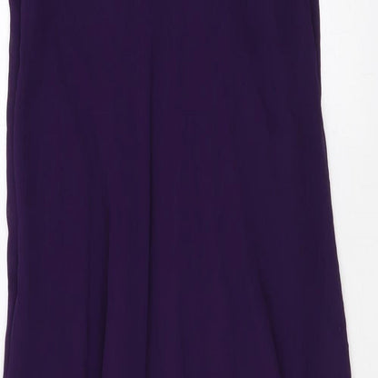 Ever Pretty Womens Purple Polyester Maxi Size 10 V-Neck Zip