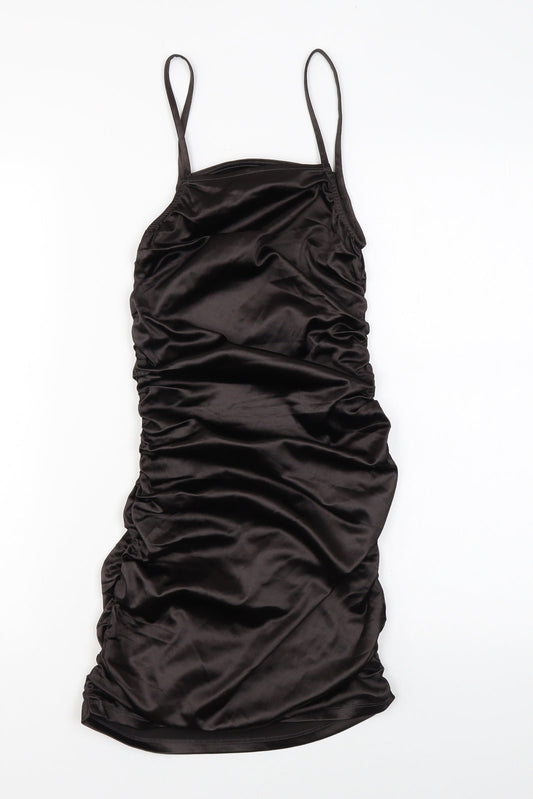 Divided by H&M Womens Black Polyester Mini Size XS Square Neck Pullover