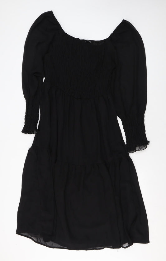 Quiz Womens Black Polyester A-Line Size 14 Off the Shoulder Pullover