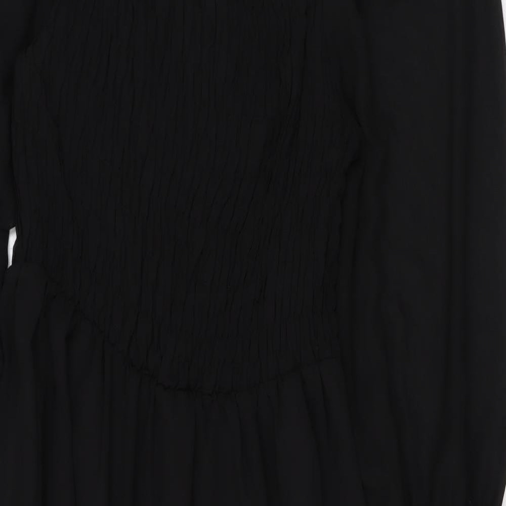 Quiz Womens Black Polyester A-Line Size 14 Off the Shoulder Pullover