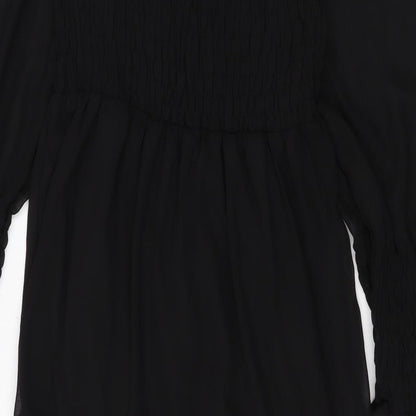 Quiz Womens Black Polyester A-Line Size 14 Off the Shoulder Pullover