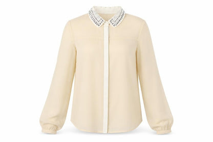 Womens UK Size 12 Marks and Spencer Beige Basic Blouse