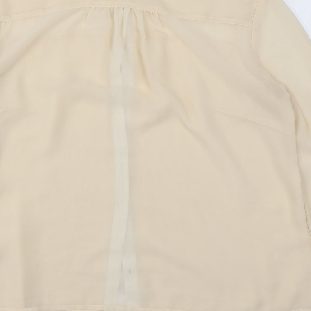 Womens UK Size 12 Marks and Spencer Beige Basic Blouse