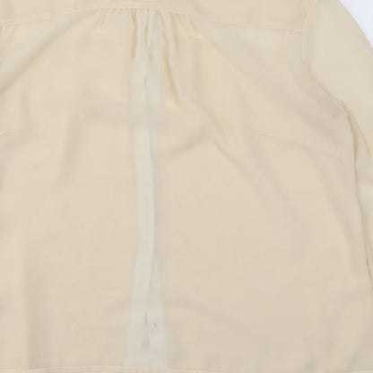 Womens UK Size 12 Marks and Spencer Beige Basic Blouse