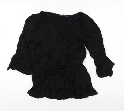 Womens UK Size 10 Marks and Spencer Black Basic Blouse