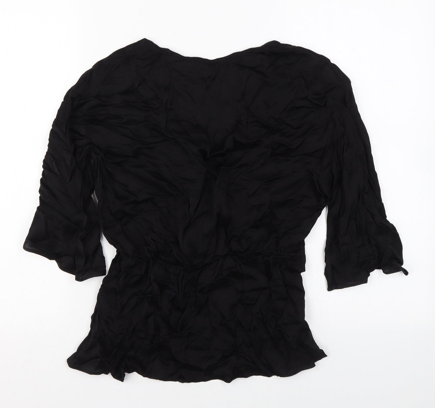 Womens UK Size 10 Marks and Spencer Black Basic Blouse