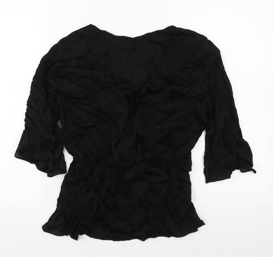 Womens UK Size 10 Marks and Spencer Black Basic Blouse