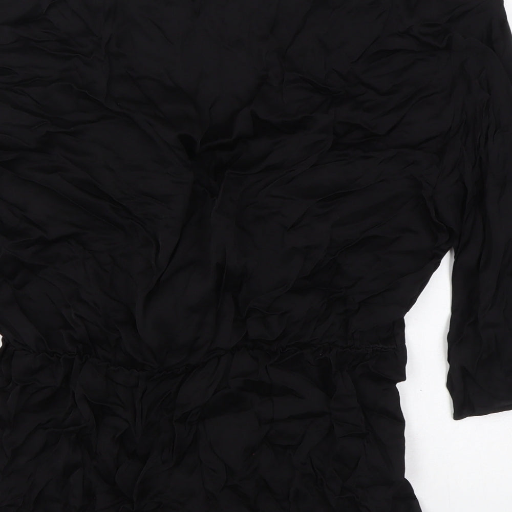 Womens UK Size 10 Marks and Spencer Black Basic Blouse