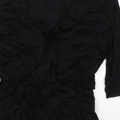 Womens UK Size 10 Marks and Spencer Black Basic Blouse