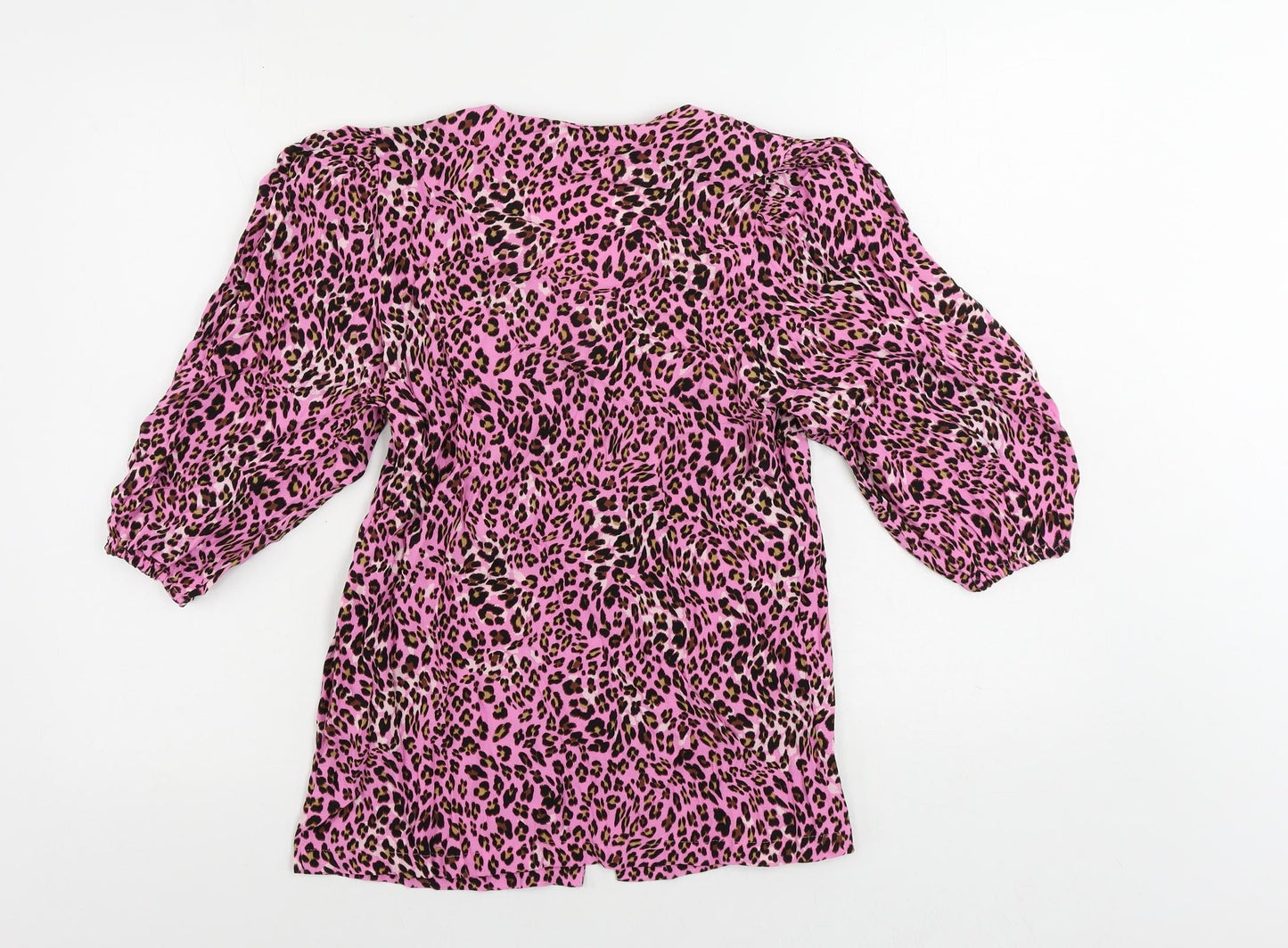 Womens UK Size 8 Marks and Spencer Pink Basic Button-Up