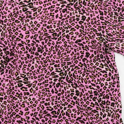Womens UK Size 8 Marks and Spencer Pink Basic Button-Up