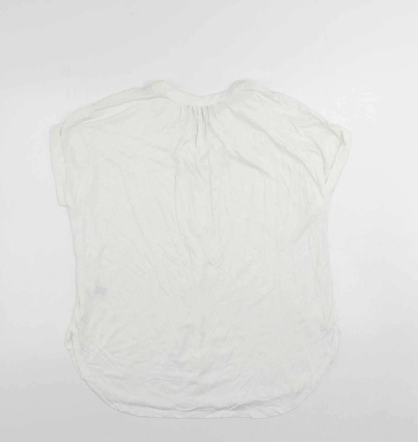 Womens UK Size 10 Marks and Spencer Ivory Basic Blouse