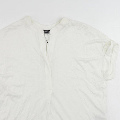 Womens UK Size 10 Marks and Spencer Ivory Basic Blouse