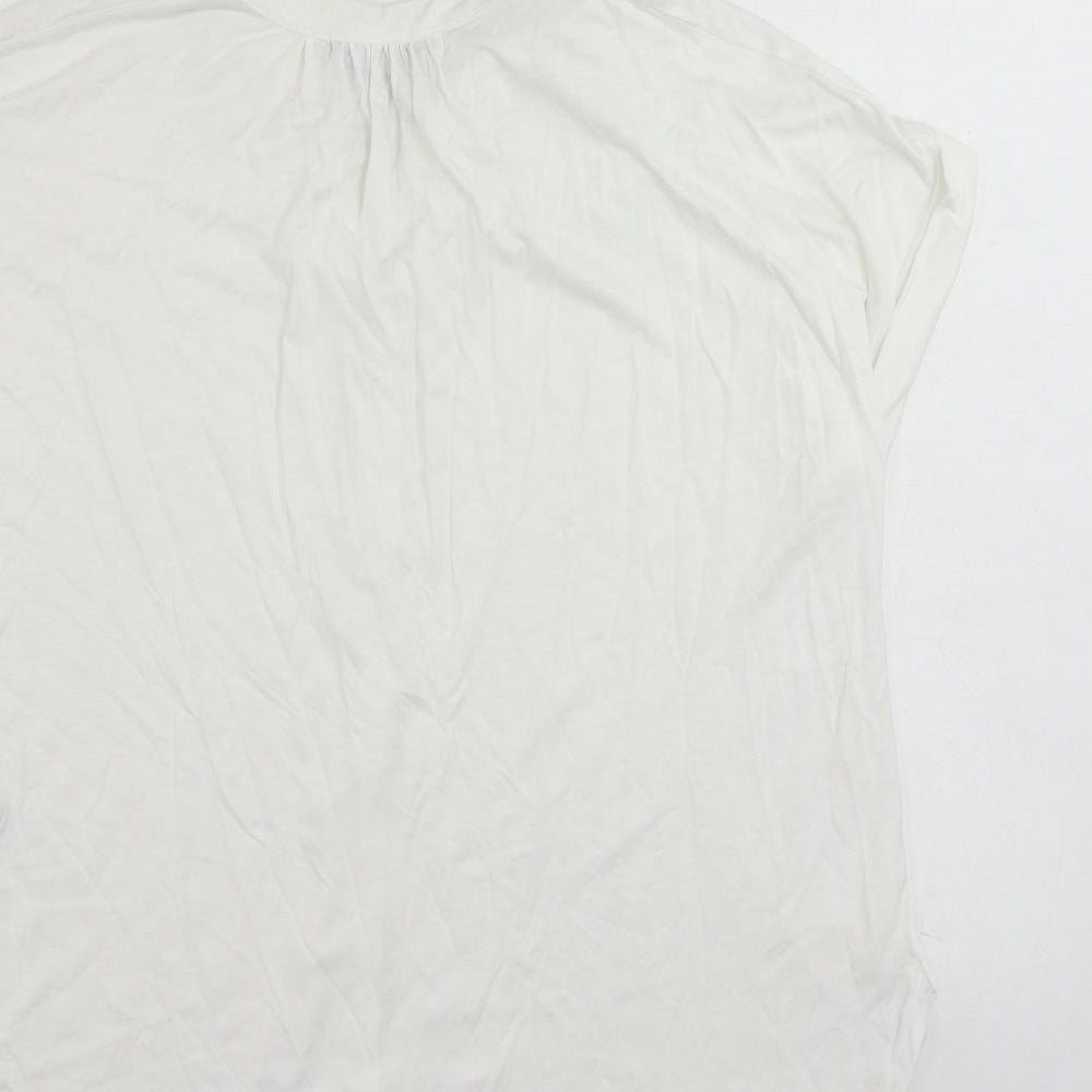 Womens UK Size 10 Marks and Spencer Ivory Basic Blouse