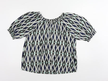 Womens UK Size 8 Marks and Spencer Multicoloured Basic Blouse