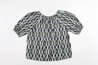 Womens UK Size 8 Marks and Spencer Multicoloured Basic Blouse