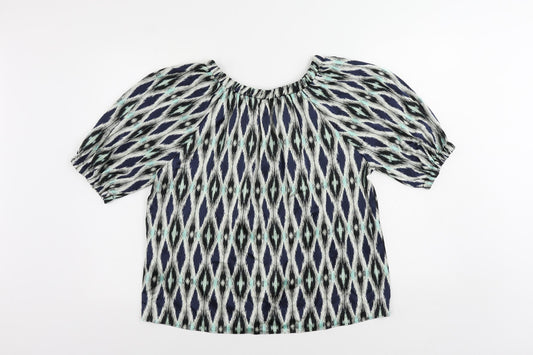 Womens UK Size 8 Marks and Spencer Multicoloured Basic Blouse