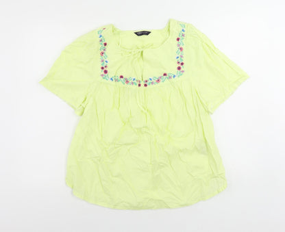 Womens UK Size 12 Marks and Spencer Yellow Basic Blouse