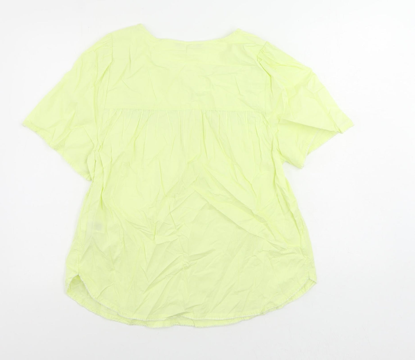 Womens UK Size 12 Marks and Spencer Yellow Basic Blouse
