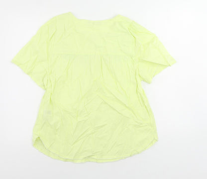 Womens UK Size 12 Marks and Spencer Yellow Basic Blouse