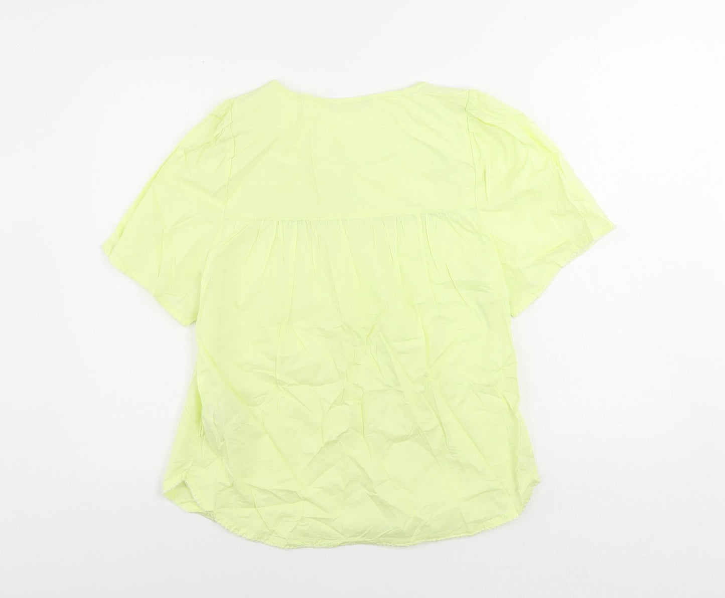 Womens UK Size 10 Marks and Spencer Yellow Basic Blouse