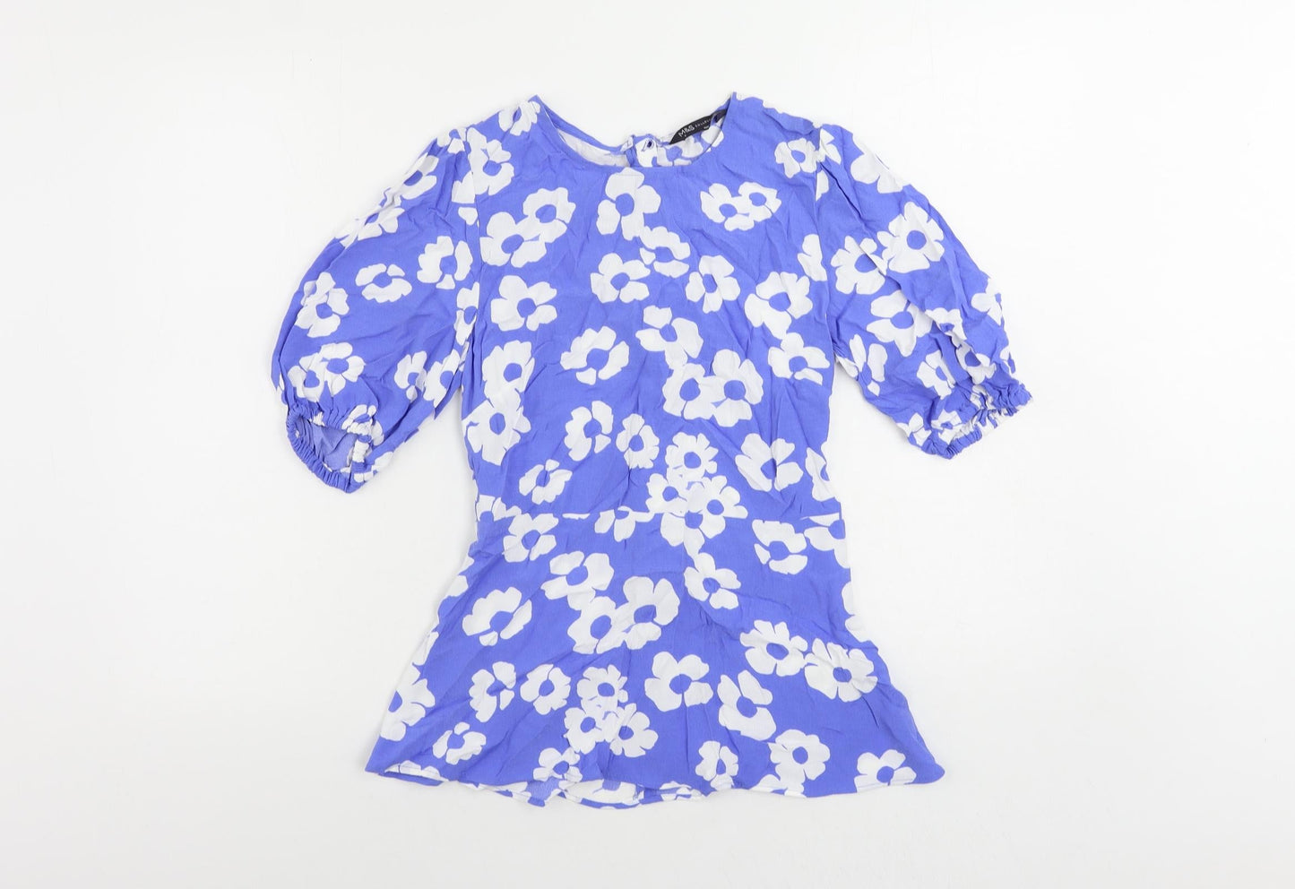 Womens UK Size 6 Marks and Spencer Blue Basic Blouse