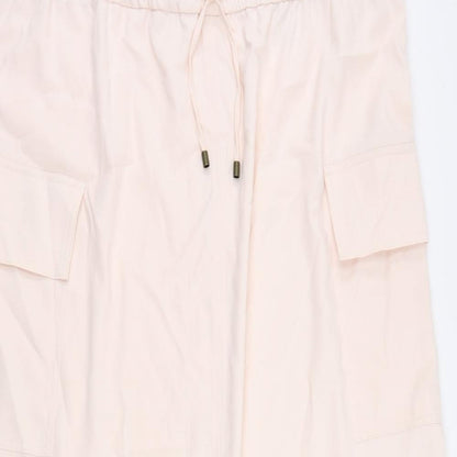 Marks and Spencer Womens Pink Polyester Cargo Skirt Size 20 Drawstring