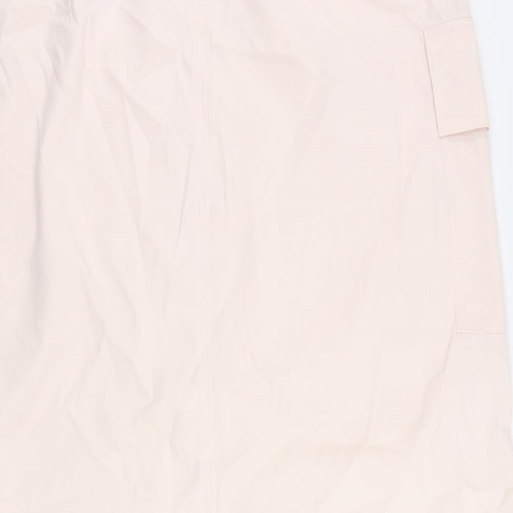 Marks and Spencer Womens Pink Polyester Cargo Skirt Size 20 Drawstring