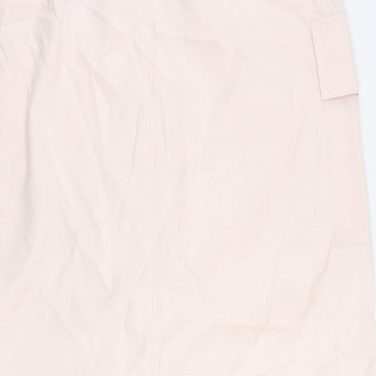 Marks and Spencer Womens Pink Polyester Cargo Skirt Size 20 Drawstring