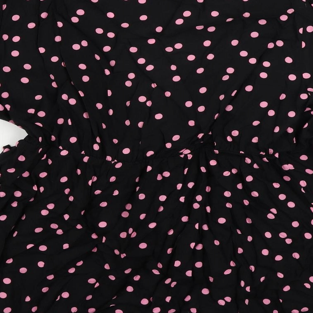 Womens UK Size 12 Marks and Spencer Black Wrap Blouse
