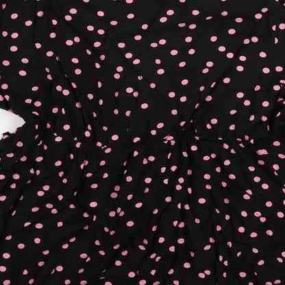 Womens UK Size 12 Marks and Spencer Black Wrap Blouse