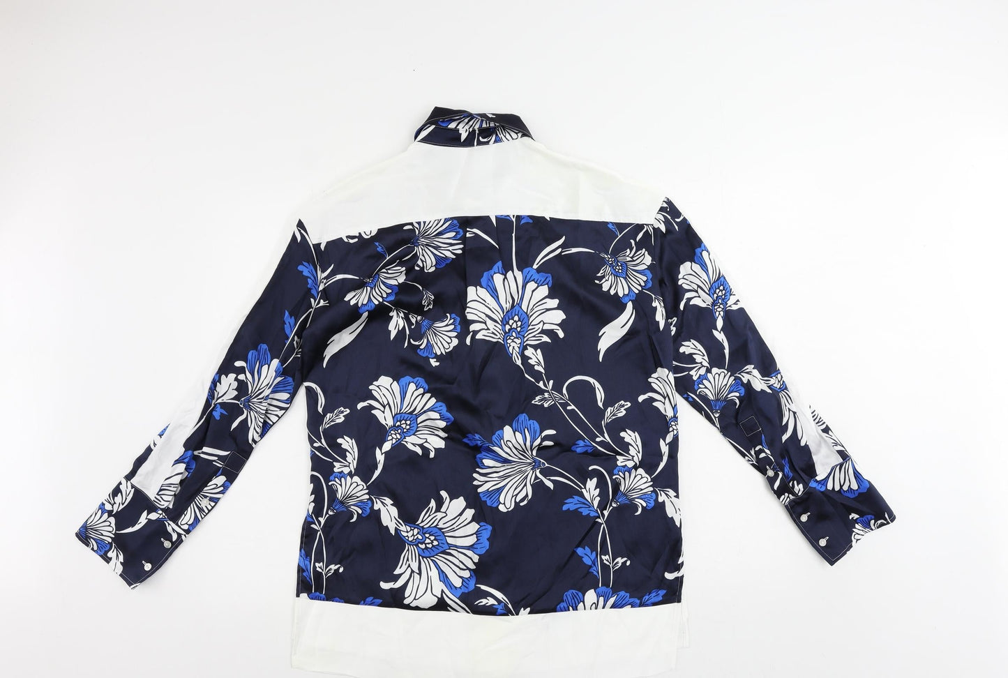 Womens UK Size 8 Marks and Spencer Blue Tunic Button-Up