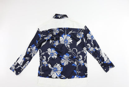 Womens UK Size 8 Marks and Spencer Blue Tunic Button-Up