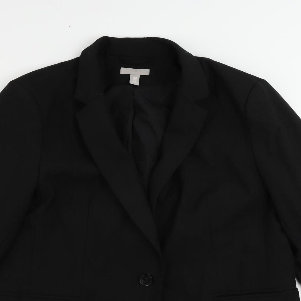 Womens UK Size M H&M Black Jacket