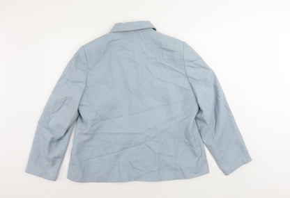 Smith Collection Womens Blue Jacket Blazer Size 20 Button