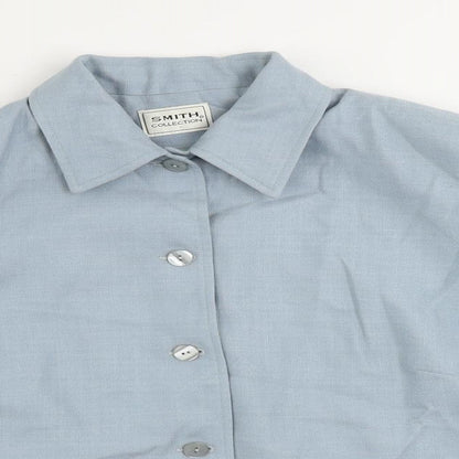 Smith Collection Womens Blue Jacket Blazer Size 20 Button