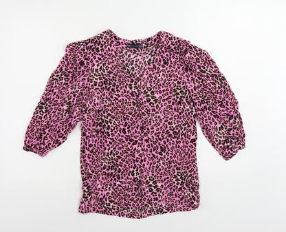 Womens UK Size 6 Marks and Spencer Pink Basic Button-Up
