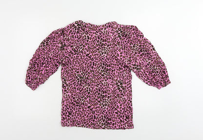Womens UK Size 6 Marks and Spencer Pink Basic Button-Up