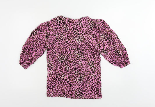 Womens UK Size 6 Marks and Spencer Pink Basic Button-Up
