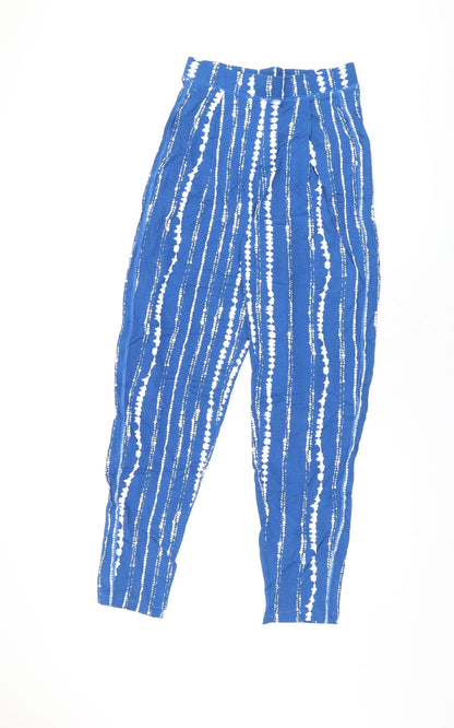 Womens UK Size 8 Marks and Spencer Regular Fit  Blue Trousers