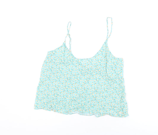 Womens UK Size 14 Marks and Spencer Green Camisole T-Shirt