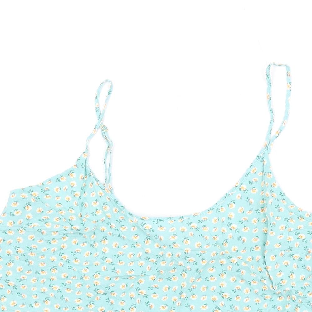 Womens UK Size 14 Marks and Spencer Green Camisole T-Shirt
