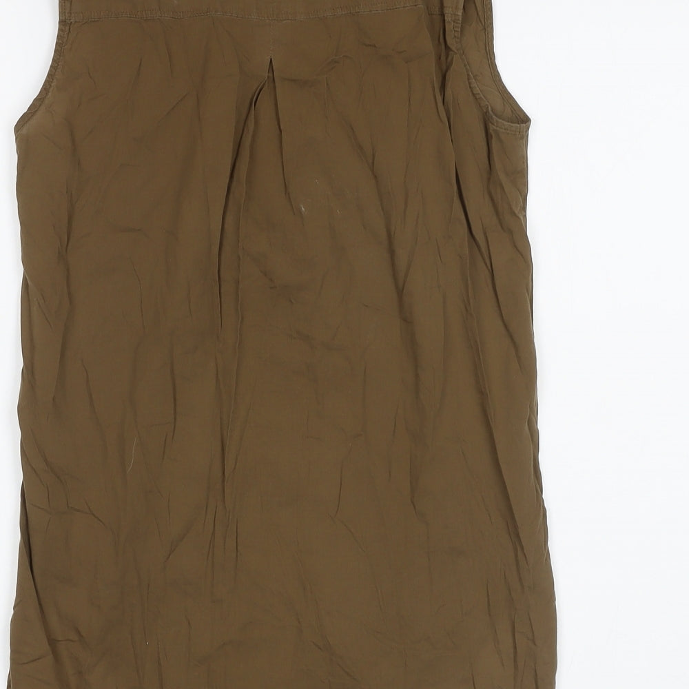 Womens UK Size 6 H&M Brown Basic Button-Up