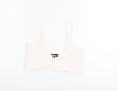 Womens UK Size 12 Missguided Pink Cropped Tank