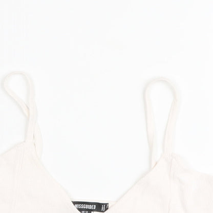 Womens UK Size 12 Missguided Pink Cropped Tank