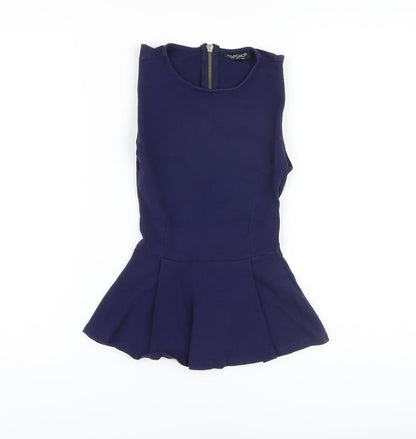 Womens UK Size 6 Topshop Blue Basic Tank